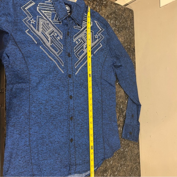 NWT American Fighter Sequence Blue Men’s Small Long Sleeve Button Up Shirt - Picture 8 of 8